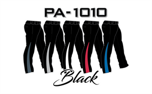 PA-1010 Black Softball Pants with Front Pockets & Panels