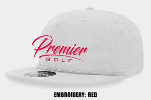 Decky Relaxed Fit Rope Hat - White / White / Red