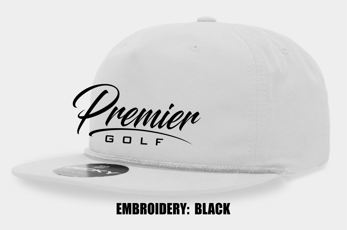 Rope Hat - White (Black Logo)