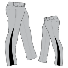 Load image into Gallery viewer, PA-1010 Grey Softball Pants with Front Pockets &amp; Panels

