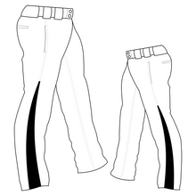 Load image into Gallery viewer, PA-1010 White Softball Pants with Front Pockets &amp; Panels
