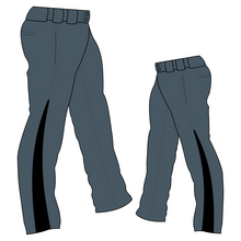 Load image into Gallery viewer, PA-1010 Charcoal Softball Pants with Front Pockets &amp; Panels
