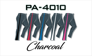 PA-4010 Charcoal Women Softball Pants with Panel