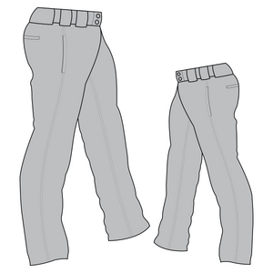 PA-1000 Solid Softball Pants with Front Pockets