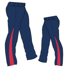 Load image into Gallery viewer, PA-1010 Navy Softball Pants with Front Pockets &amp; Panels
