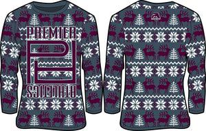 PA Reindeer Ugly Sweater - Charcoal/Maroon