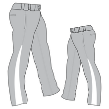 Load image into Gallery viewer, PA-1010 Grey Softball Pants with Front Pockets &amp; Panels
